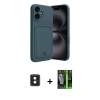 MARSİLYAN™- iPhone 16 Kılıf Vadi Çizgi Prime - Şeffaf 360 Full Body Arka Koruyucu + PVD Metal Kamera Lens - YL