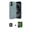 MARSİLYAN™- iPhone 16 Kılıf Vadi Çizgi Prime - Şeffaf 360 Full Body Arka Koruyucu + PVD Metal Kamera Lens - YL