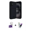 MARSİLYAN™- iPhone 16 Kılıf Vadi Çizgi Prime - Şeffaf Pasifik Cam Ekran Koruyucu + Bilvis Titan Kamera Lens - GS