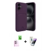 MARSİLYAN™- iPhone 16 Kılıf Vadi Çizgi Prime - Şeffaf Pasifik Cam Ekran Koruyucu + Raze Metal Kamera Lens - PE