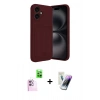MARSİLYAN™- iPhone 16 Kılıf Vadi Çizgi Prime - Şeffaf Pasifik Cam Ekran Koruyucu + Raze Metal Kamera Lens - PE