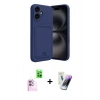 MARSİLYAN™- iPhone 16 Kılıf Vadi Çizgi Prime - Şeffaf Pasifik Cam Ekran Koruyucu + Raze Metal Kamera Lens - PE