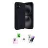 MARSİLYAN™- iPhone 16 Kılıf Vadi Çizgi Prime - Şeffaf Pasifik Cam Ekran Koruyucu + Raze Metal Kamera Lens - PE