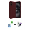 MARSİLYAN™- iPhone 16 Kılıf Vadi Çizgi Prime - Şeffaf Pasifik Cam Ekran Koruyucu + Raze Metal Kamera Lens - LT