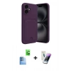 MARSİLYAN™- iPhone 16 Kılıf Vadi Çizgi Prime - Şeffaf Pasifik Cam Ekran Koruyucu + Raze Metal Kamera Lens - LT