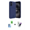 MARSİLYAN™- iPhone 16 Kılıf Vadi Çizgi Prime - Şeffaf Pasifik Cam Ekran Koruyucu + Raze Metal Kamera Lens - LT