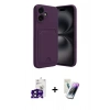 MARSİLYAN™- iPhone 16 Kılıf Vadi Çizgi Prime - Şeffaf Pasifik Cam Ekran Koruyucu + Bilvis Titan Kamera Lens - SH