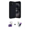 MARSİLYAN™- iPhone 16 Kılıf Vadi Çizgi Prime - Şeffaf Pasifik Cam Ekran Koruyucu + Bilvis Titan Kamera Lens - SH