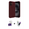 MARSİLYAN™- iPhone 16 Kılıf Vadi Çizgi Prime - Şeffaf Pasifik Cam Ekran Koruyucu + Bilvis Titan Kamera Lens - SH