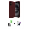 MARSİLYAN™- iPhone 16 Kılıf Vadi Çizgi Prime - Şeffaf Pasifik Cam Ekran Koruyucu + Raze Metal Kamera Lens - SH