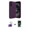 MARSİLYAN™- iPhone 16 Kılıf Vadi Çizgi Prime - Siyah 360 Mat Full Body Arka Koruyucu + Bilvis Titan Kamera Lens - PE