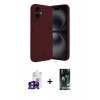 MARSİLYAN™- iPhone 16 Kılıf Vadi Çizgi Prime - Siyah 360 Mat Full Body Arka Koruyucu + Bilvis Titan Kamera Lens - PE