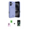 MARSİLYAN™- iPhone 16 Kılıf Vadi Çizgi Prime - Siyah 360 Mat Full Body Arka Koruyucu + Raze Metal Kamera Lens - PE