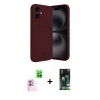 MARSİLYAN™- iPhone 16 Kılıf Vadi Çizgi Prime - Siyah 360 Mat Full Body Arka Koruyucu + Raze Metal Kamera Lens - PE