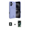 MARSİLYAN™- iPhone 16 Kılıf Vadi Çizgi Prime - Siyah 360 Mat Full Body Arka Koruyucu + PVD Metal Kamera Lens - YL