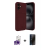 MARSİLYAN™- iPhone 16 Kılıf Vadi Çizgi Prime - Siyah 3D Antistatik Hayalet Cam Ekran Koruyucu + Bilvis Titan Kamera Lens - GS