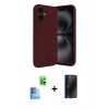 MARSİLYAN™- iPhone 16 Kılıf Vadi Çizgi Prime - Siyah 3D Antistatik Hayalet Cam Ekran Koruyucu + Raze Metal Kamera Lens - LT