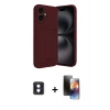 MARSİLYAN™- iPhone 16 Kılıf Vadi Çizgi Prime - Siyah 3D Antistatik Mat Seramik Nano Ekran Koruyucu + PVD Metal Kamera Lens - MI