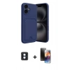 MARSİLYAN™- iPhone 16 Kılıf Vadi Çizgi Prime - Siyah 3D Antistatik Mat Seramik Nano Ekran Koruyucu + PVD Metal Kamera Lens - MI