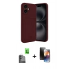 MARSİLYAN™- iPhone 16 Kılıf Vadi Çizgi Prime - Siyah 3D Antistatik Mat Seramik Nano Ekran Koruyucu + Raze Metal Kamera Lens - SH