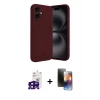MARSİLYAN™- iPhone 16 Kılıf Vadi Çizgi Prime - Siyah 3D Antistatik Mat Seramik Nano Ekran Koruyucu + Siyah Bilvis Titan Kamera Lens