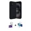 MARSİLYAN™- iPhone 16 Kılıf Vadi Çizgi Prime - Siyah 3D Antistatik Seramik Nano Ekran Koruyucu + Bilvis Titan Kamera Lens - PE