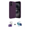 MARSİLYAN™- iPhone 16 Kılıf Vadi Çizgi Prime - Siyah 3D Antistatik Seramik Nano Ekran Koruyucu + Bilvis Titan Kamera Lens - PE