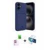 MARSİLYAN™- iPhone 16 Kılıf Vadi Çizgi Prime - Siyah 3D Antistatik Seramik Nano Ekran Koruyucu + Raze Metal Kamera Lens - PE