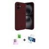 MARSİLYAN™- iPhone 16 Kılıf Vadi Çizgi Prime - Siyah 3D Antistatik Seramik Nano Ekran Koruyucu + Raze Metal Kamera Lens - PE