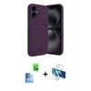 MARSİLYAN™- iPhone 16 Kılıf Vadi Çizgi Prime - Siyah 3D Antistatik Seramik Nano Ekran Koruyucu + Raze Metal Kamera Lens - LT