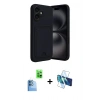 MARSİLYAN™- iPhone 16 Kılıf Vadi Çizgi Prime - Siyah 3D Antistatik Seramik Nano Ekran Koruyucu + Raze Metal Kamera Lens - LT