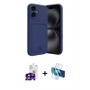 MARSİLYAN™- iPhone 16 Kılıf Vadi Çizgi Prime - Siyah 3D Antistatik Seramik Nano Ekran Koruyucu + Bilvis Titan Kamera Lens - SH