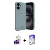 MARSİLYAN™- iPhone 16 Kılıf Vadi Çizgi Prime - Siyah Bilvis 5in1 3D Magic Cam Ekran Koruyucu + Bilvis Titan Kamera Lens - PE