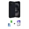MARSİLYAN™- iPhone 16 Kılıf Vadi Çizgi Prime - Siyah Bilvis 5in1 3D Magic Cam Ekran Koruyucu + Raze Metal Kamera Lens - LT