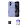 MARSİLYAN™- iPhone 16 Kılıf Vadi Çizgi Prime - Siyah Bilvis 5in1 3D Magic Cam Ekran Koruyucu + PVD Metal Kamera Lens - PE
