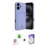 MARSİLYAN™- iPhone 16 Kılıf Vadi Çizgi Prime - Siyah Bilvis 5in1 3D Magic Cam Ekran Koruyucu + Raze Metal Kamera Lens - PE