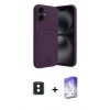MARSİLYAN™- iPhone 16 Kılıf Vadi Çizgi Prime - Siyah Bilvis 5in1 3D Magic Cam Ekran Koruyucu + PVD Metal Kamera Lens - YL