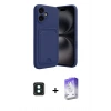 MARSİLYAN™- iPhone 16 Kılıf Vadi Çizgi Prime - Siyah Bilvis 5in1 3D Magic Cam Ekran Koruyucu + PVD Metal Kamera Lens - YL