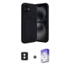 MARSİLYAN™- iPhone 16 Kılıf Vadi Çizgi Prime - Siyah Bilvis 5in1 3D Magic Cam Ekran Koruyucu + PVD Metal Kamera Lens - YL