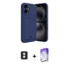 MARSİLYAN™- iPhone 16 Kılıf Vadi Çizgi Prime - Siyah Bilvis 5in1 3D Magic Cam Ekran Koruyucu + PVD Metal Kamera Lens - MI