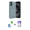 MARSİLYAN™- iPhone 16 Kılıf Vadi Çizgi Prime - Siyah Bilvis 5in1 3D Magic Cam Ekran Koruyucu + Raze Metal Kamera Lens - LT