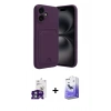 MARSİLYAN™- iPhone 16 Kılıf Vadi Çizgi Prime - Siyah Bilvis 5in1 5D Magic Hayalet Cam Ekran Koruyucu + Bilvis Titan Kamera Lens - YL