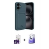 MARSİLYAN™- iPhone 16 Kılıf Vadi Çizgi Prime - Siyah Bilvis 5in1 5D Magic Hayalet Cam Ekran Koruyucu + Bilvis Titan Kamera Lens - YL