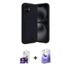 MARSİLYAN™- iPhone 16 Kılıf Vadi Çizgi Prime - Siyah Bilvis 5in1 5D Magic Hayalet Cam Ekran Koruyucu + Bilvis Titan Kamera Lens - YL