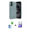 MARSİLYAN™- iPhone 16 Kılıf Vadi Çizgi Prime - Siyah Bilvis 5in1 5D Magic Hayalet Cam Ekran Koruyucu + Raze Metal Kamera Lens - LT