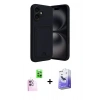 MARSİLYAN™- iPhone 16 Kılıf Vadi Çizgi Prime - Siyah Bilvis 5in1 5D Magic Hayalet Cam Ekran Koruyucu + Raze Metal Kamera Lens - PE