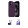 MARSİLYAN™- iPhone 16 Kılıf Vadi Çizgi Prime - Siyah Bilvis 5in1 5D Magic Hayalet Cam Ekran Koruyucu + Bilvis Titan Kamera Lens - PE