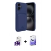 MARSİLYAN™- iPhone 16 Kılıf Vadi Çizgi Prime - Siyah Bilvis 5in1 5D Magic Hayalet Cam Ekran Koruyucu + Bilvis Titan Kamera Lens - PE