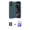 MARSİLYAN™- iPhone 16 Kılıf Vadi Çizgi Prime - Siyah Bilvis 5in1 5D Magic Hayalet Cam Ekran Koruyucu + PVD Metal Kamera Lens - MI