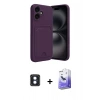 MARSİLYAN™- iPhone 16 Kılıf Vadi Çizgi Prime - Siyah Bilvis 5in1 5D Magic Hayalet Cam Ekran Koruyucu + PVD Metal Kamera Lens - MI